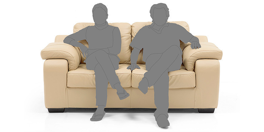 Tribunal Leather Sofa (Cream)